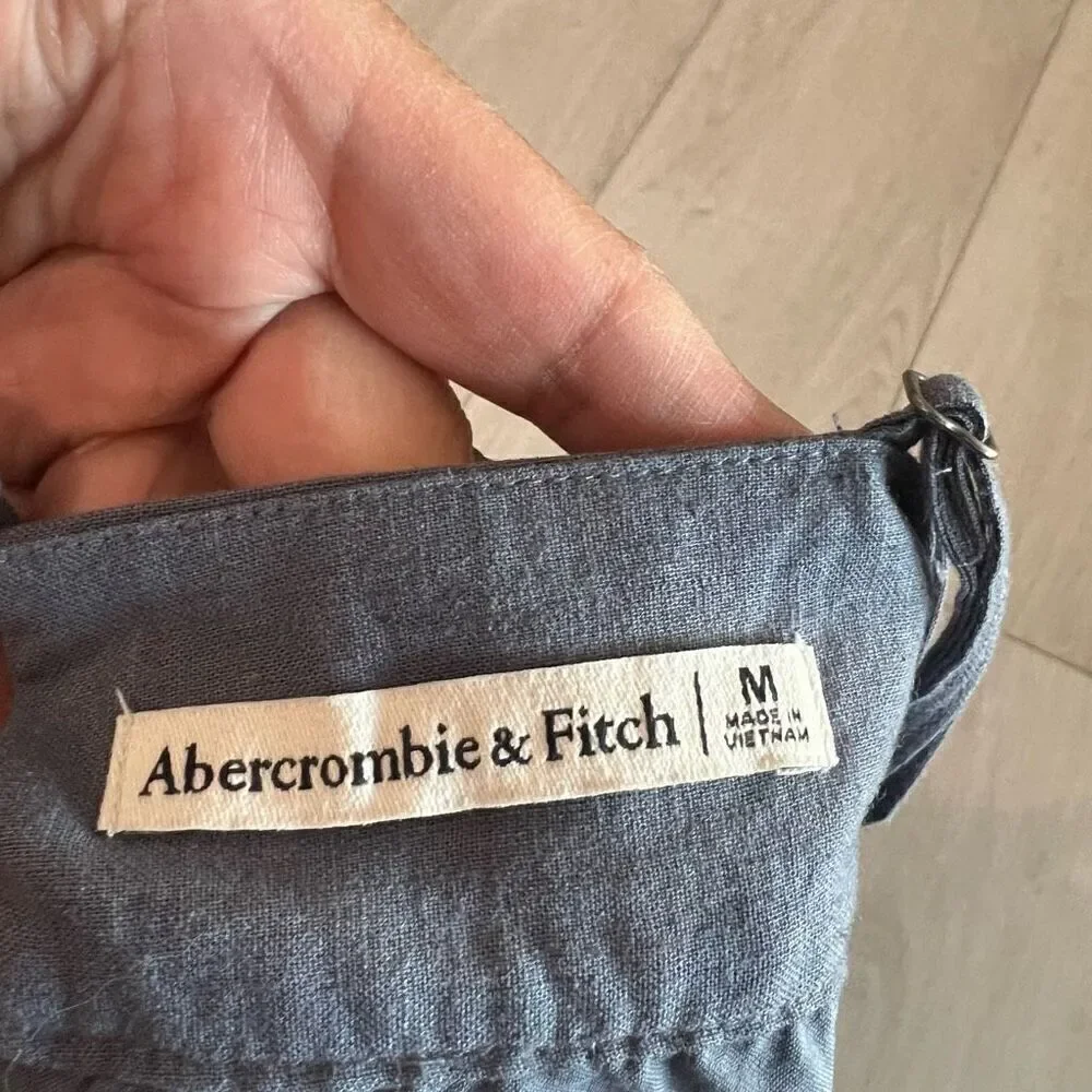 Abercrombie & Fitch Cropped Trapeze Cami blue top size M
